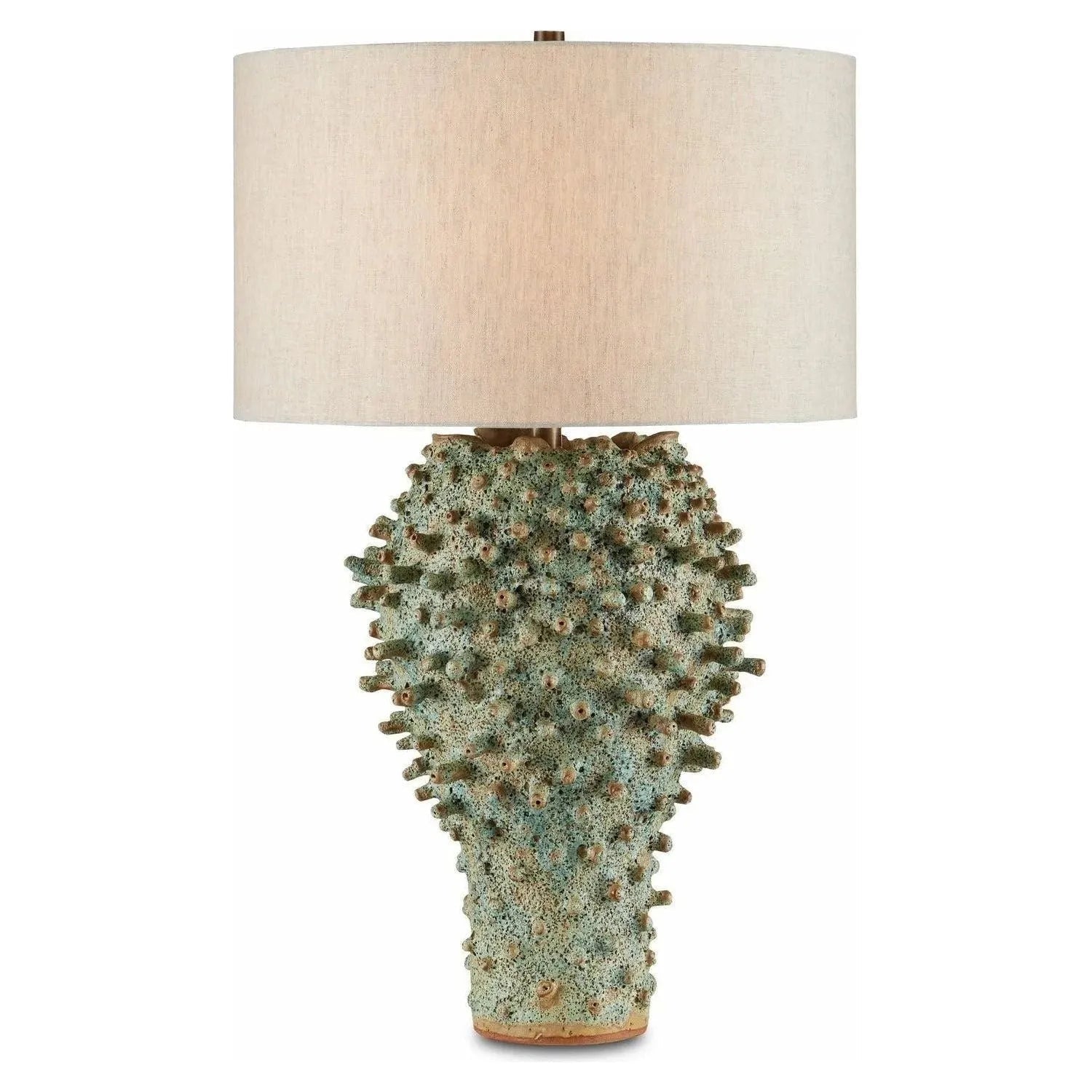 Currey and Company - Sea Urchin Green Table Lamp - 6000-0744 | The Rug District