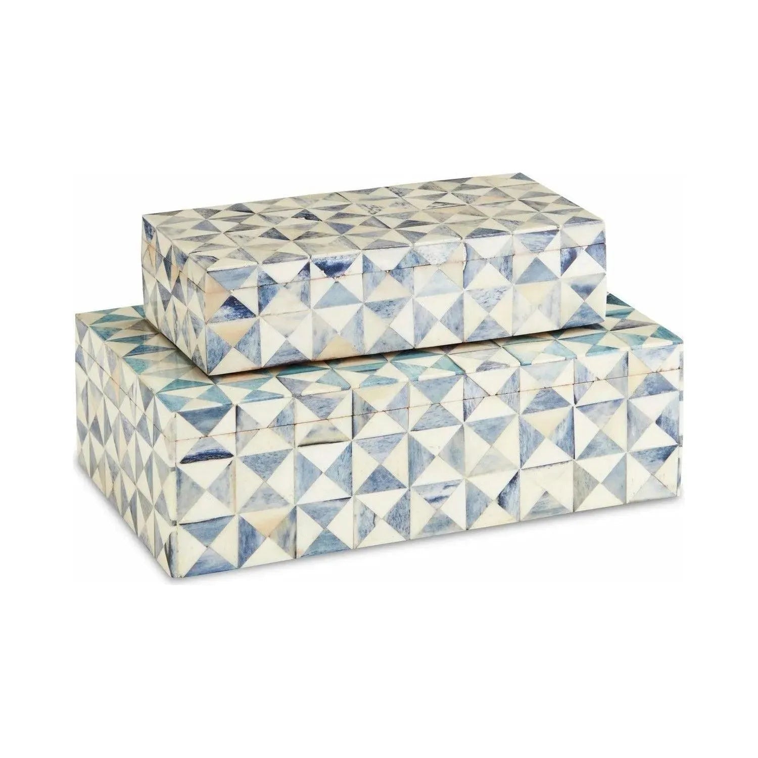 Currey and Company - Sky Blue Box Set of 2 - 1200-0453 | The Rug District