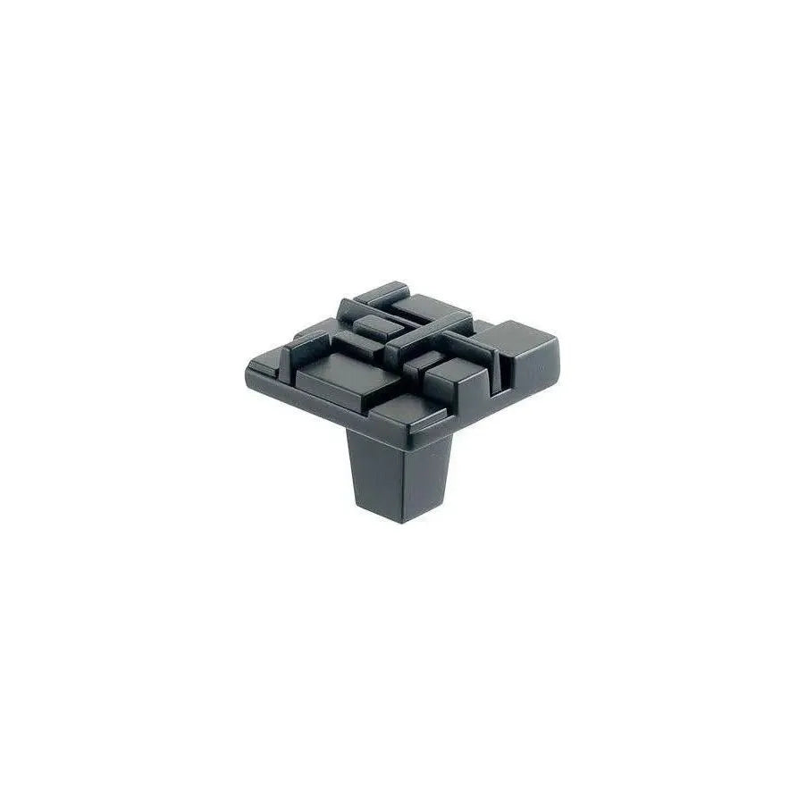 Du Verre Hardware - Offset Square Knob - DVOF01-BM | The Rug District