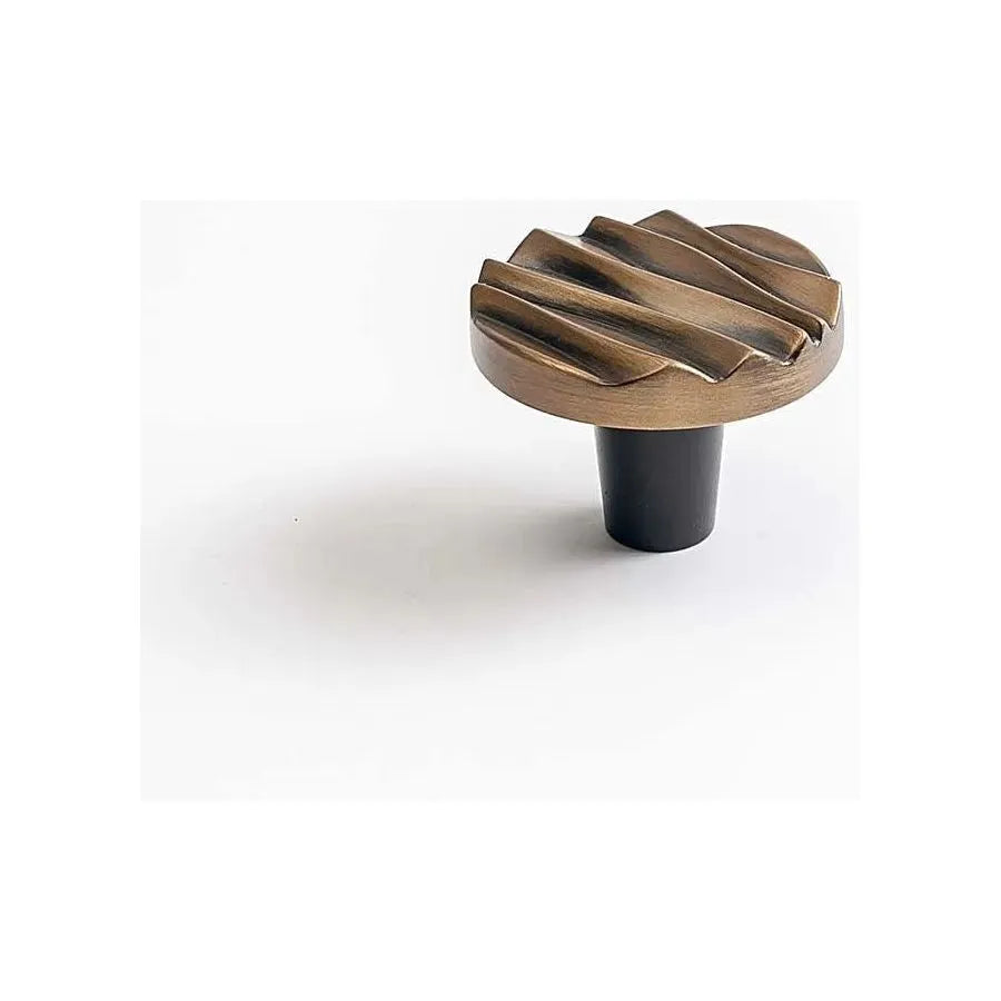Du Verre Hardware - Wave Round Knob - DVWA01-AB | The Rug District