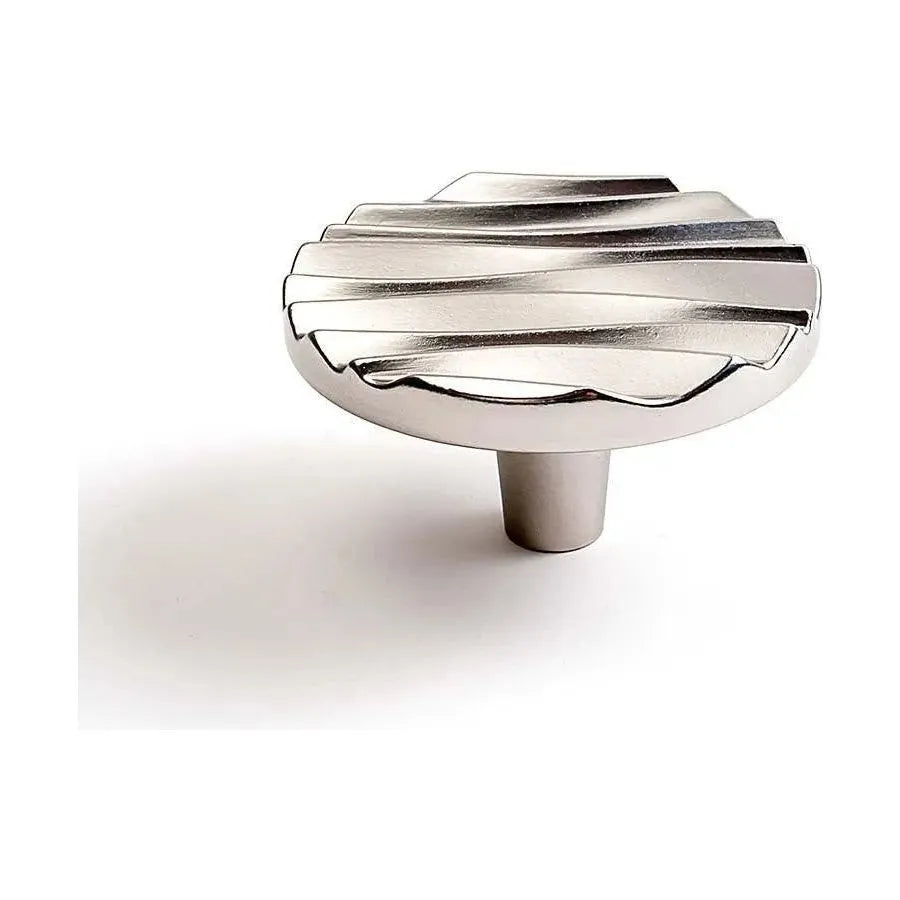 Du Verre Hardware - Wave Round Knob - DVWA02-SN | The Rug District