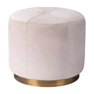 Jamie Young Company - Thackeray Round Pouf - 20THAC-SMWH | The Rug District