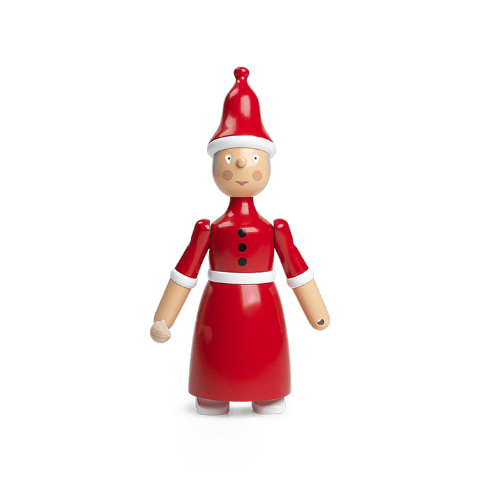 Kay Bojesen 39480 Mrs. Santa Wooden Figurine in Red/White