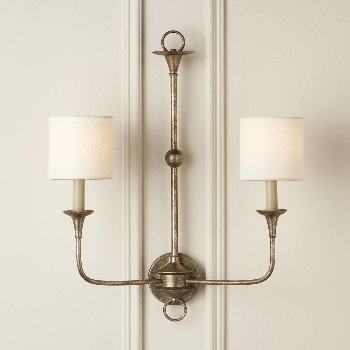 Currey and Company 0900-0023 Off-White Fine Grasscloth Chandelier Shade in Off-White