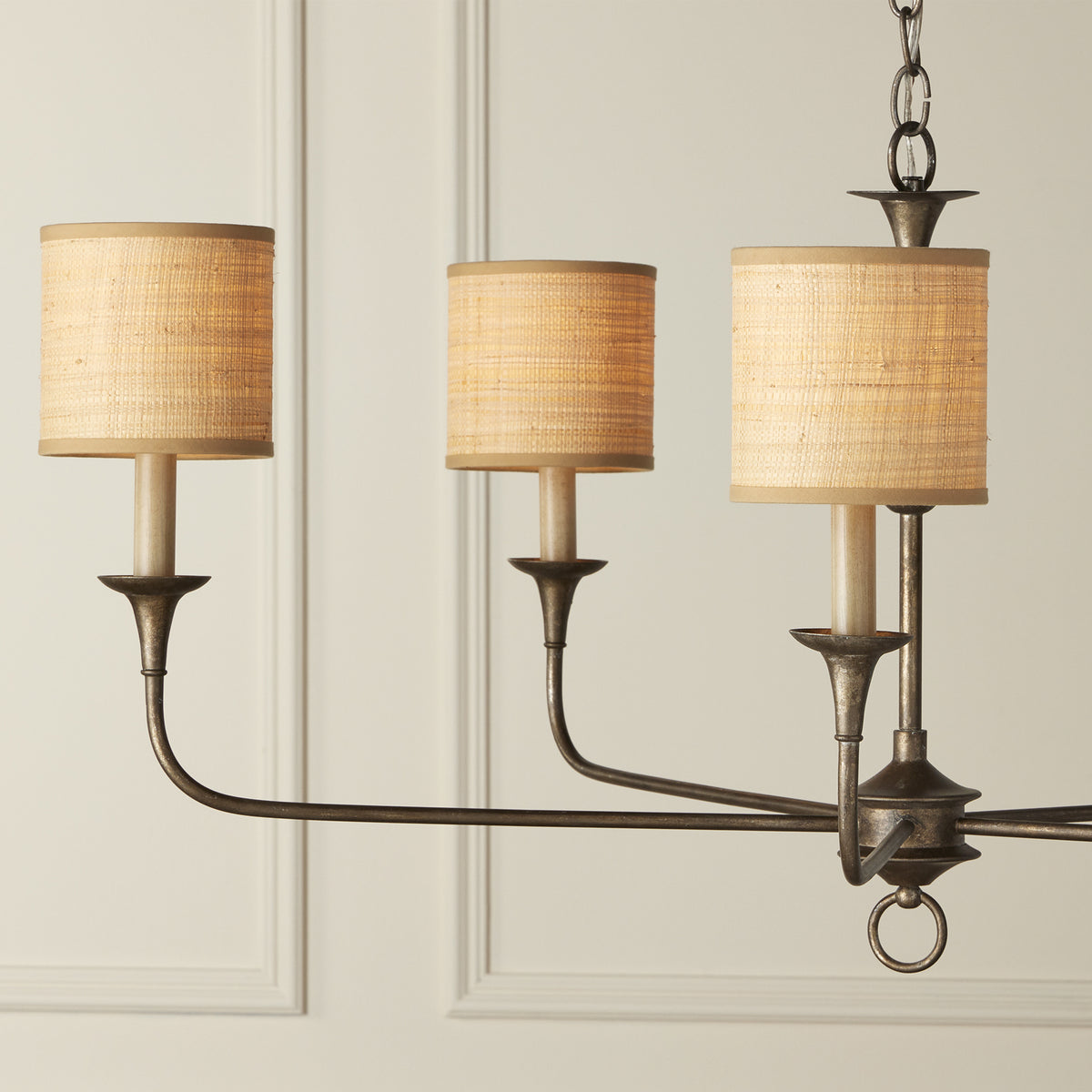 Currey and Company 0900-0028 Grasscloth Chandelier Shade in Natural
