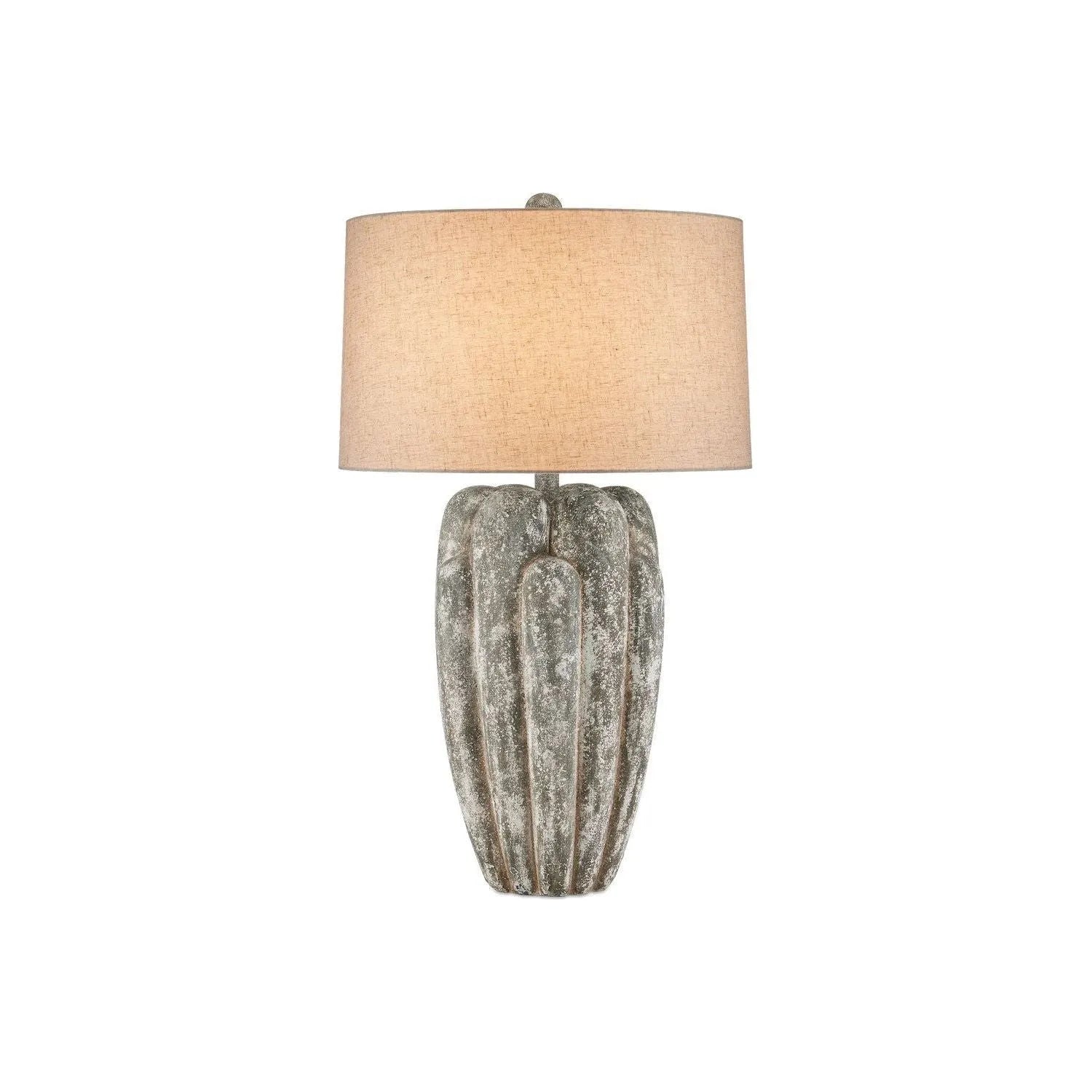 Currey and Company - 6000-0969 - One Light Table Lamp - Buttress - Dark Gray / White Texture