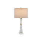 Currey and Company - 6000-0973 - One Light Table Lamp - Edelmar - White / Clear / Natural Brass