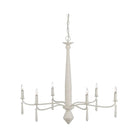 Currey and Company - 9000-1241 - Six Light Chandelier - Donnybrook - Snow White / White