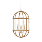Currey and Company - 9000-1246 - Four Light Lantern - Charrette - Natural / Saddle Tan