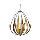 Currey and Company - 9000-1250 - One Light Chandelier - Endymion - Aged Steel / Brass / White