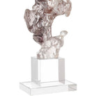 Currey and Company 1200-0974 Faux Rock Crystal Sculpture in Purple Pink/Clear