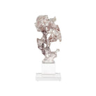 Currey and Company 1200-0974 Faux Rock Crystal Sculpture in Purple Pink/Clear