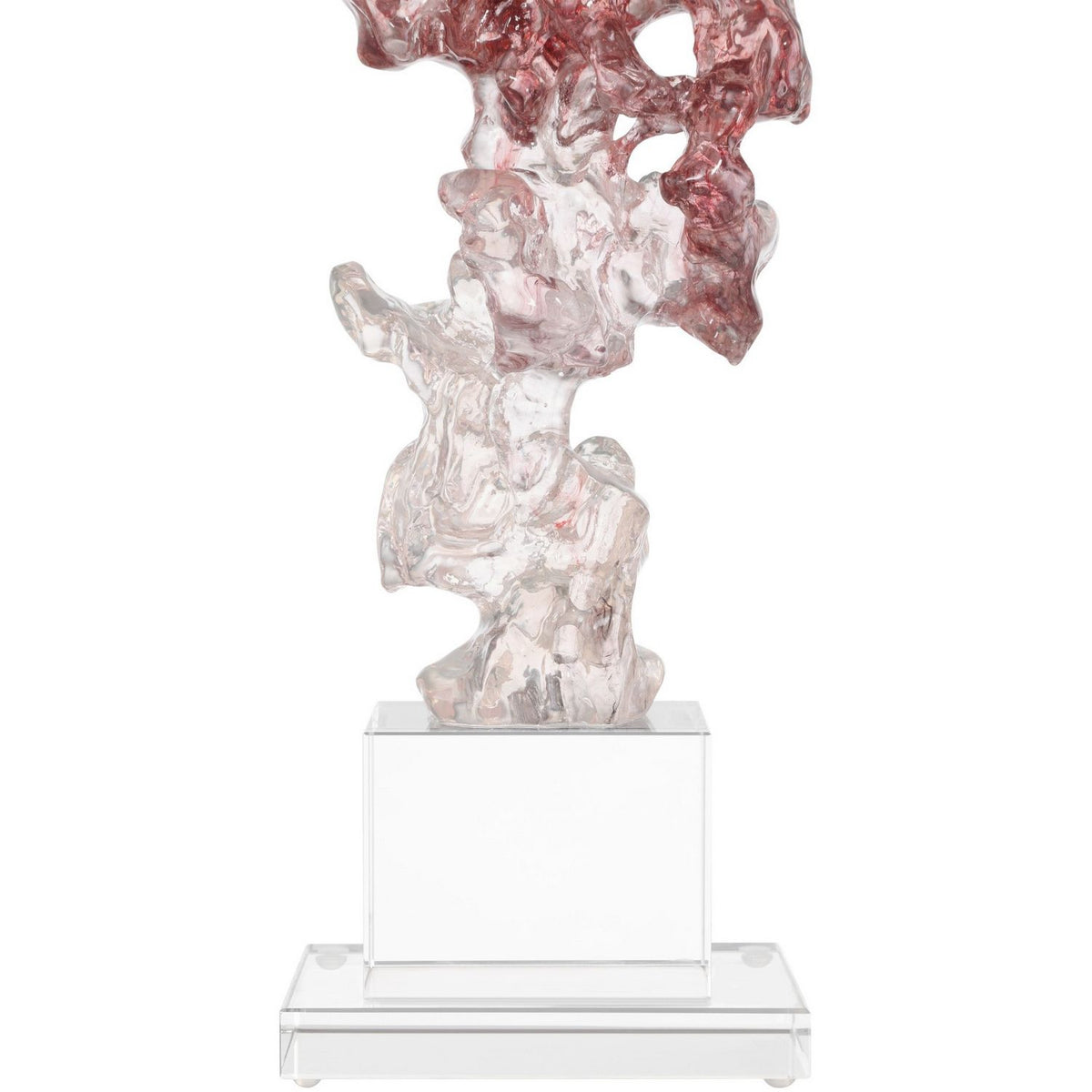 Currey and Company 1200-0975 Faux Rock Crystal Sculpture in Purple Pink/Clear