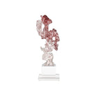 Currey and Company 1200-0975 Faux Rock Crystal Sculpture in Purple Pink/Clear