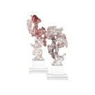 Currey and Company 1200-0975 Faux Rock Crystal Sculpture in Purple Pink/Clear
