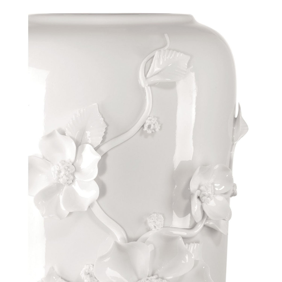 Currey and Company 1200-0984 Flower Maria Vase in White