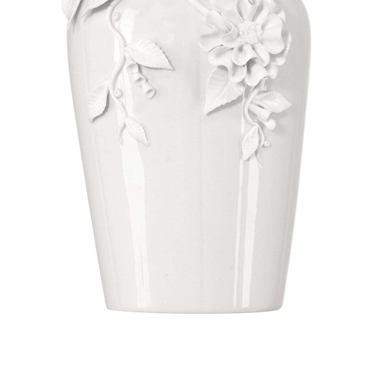 Currey and Company 1200-0985 Flower Maria Vase in White