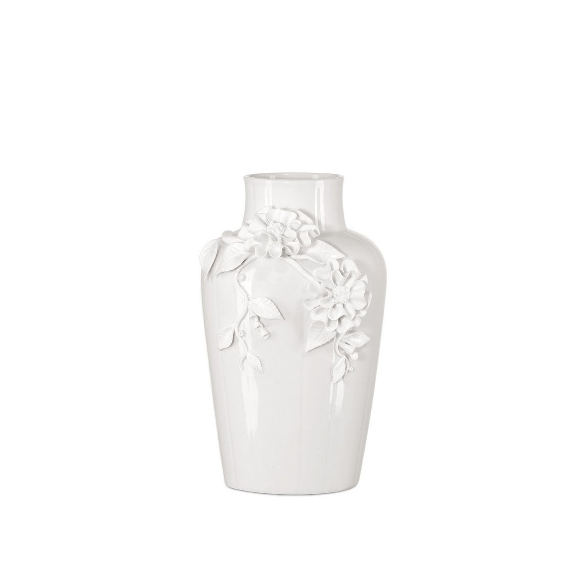 Currey and Company 1200-0985 Flower Maria Vase in White
