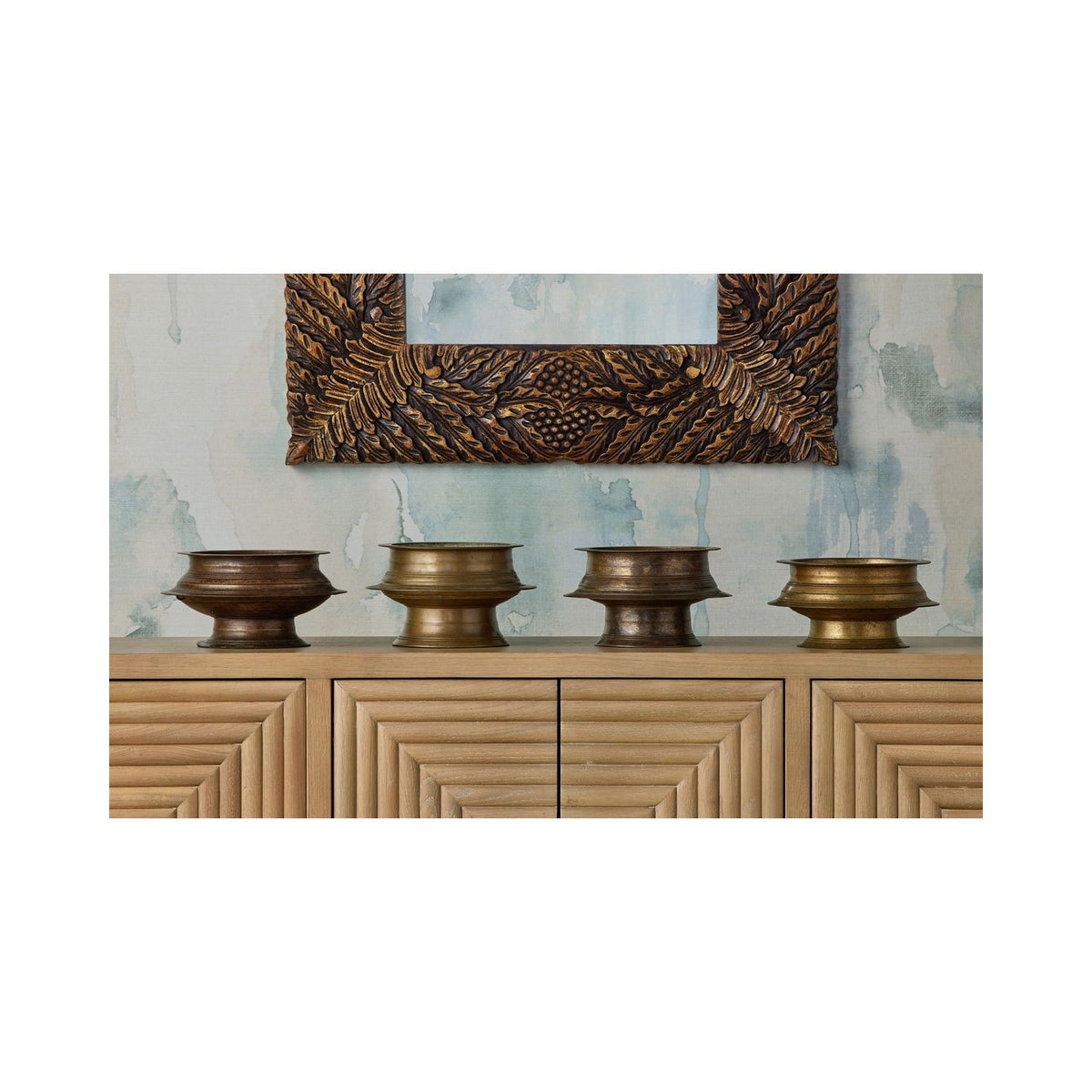 Currey and Company 1200-1054 Tanjore Ritual Bowl in Antique Brass