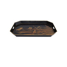 Currey and Company 1200-1063 Glasshouse Tole Tray Set of 2 in Black/Gold