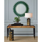 Currey and Company 1200-1063 Glasshouse Tole Tray Set of 2 in Black/Gold