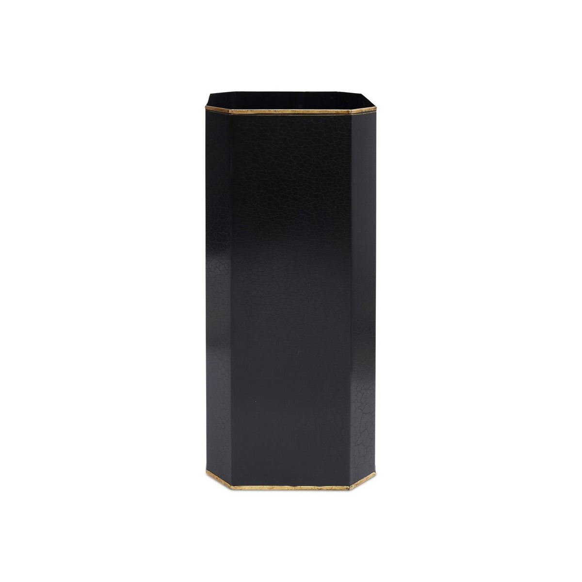 Currey and Company 1200-1064 Glasshouse Tole Umbrella Stand in Black/Gold