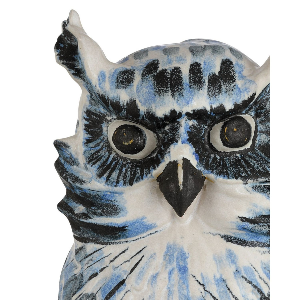 Currey and Company 1200-1076 Mina the Owl in Blue/White/Black