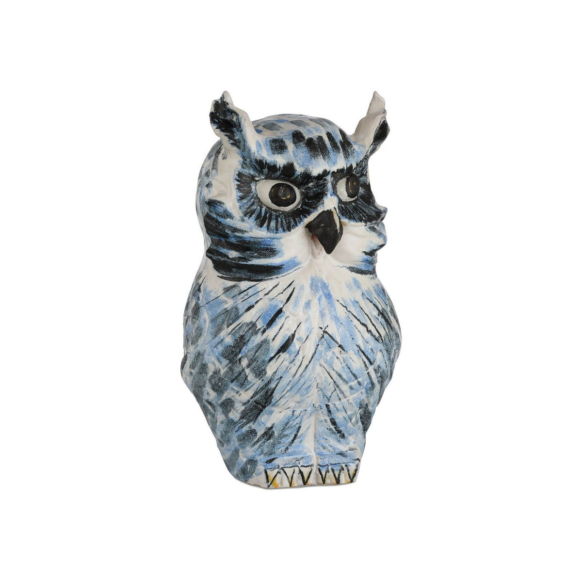Currey and Company 1200-1076 Mina the Owl in Blue/White/Black