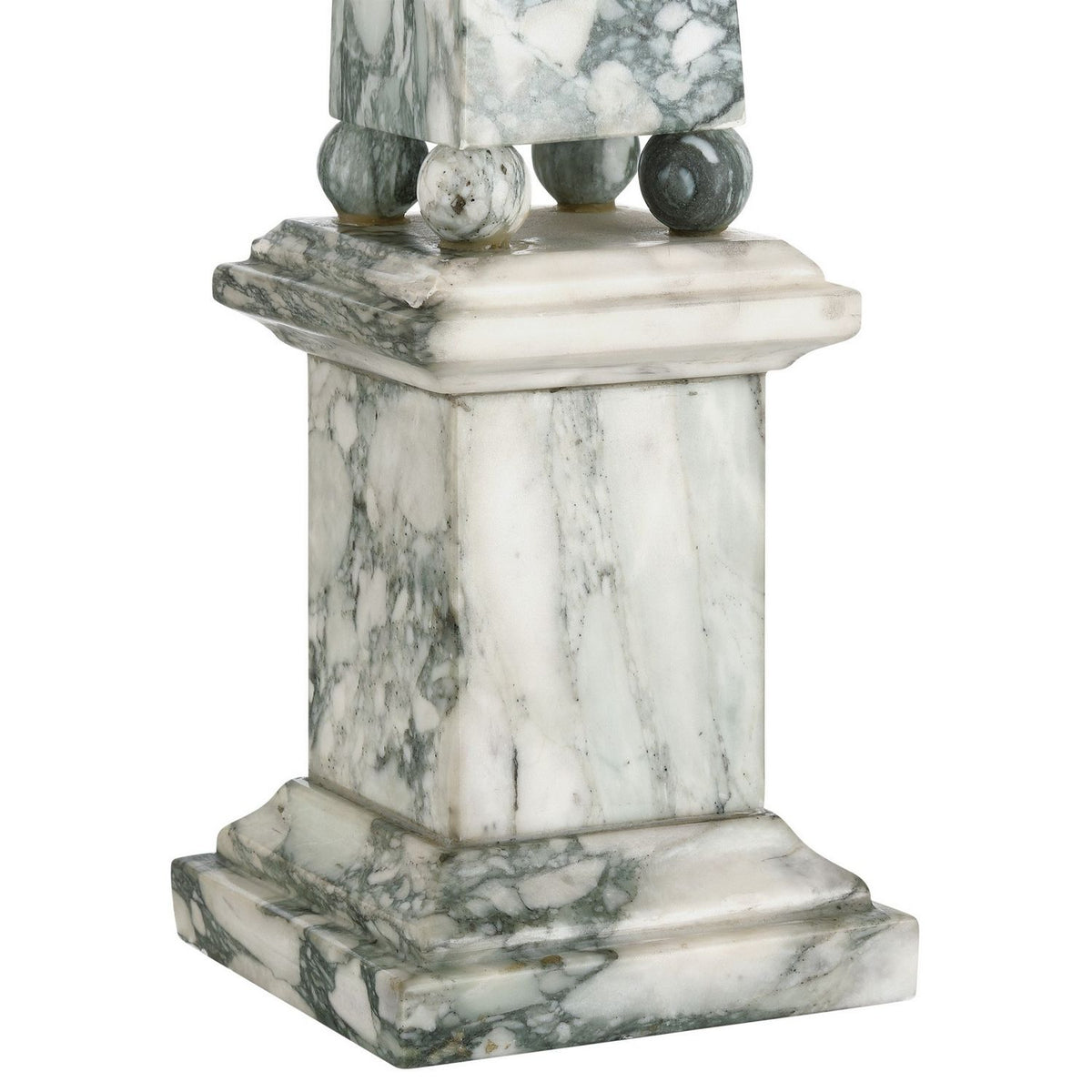 Currey and Company 1200-1078 Sorority Obelisk in Green/Off-White