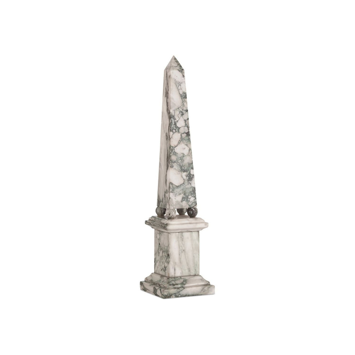 Currey and Company 1200-1078 Sorority Obelisk in Green/Off-White