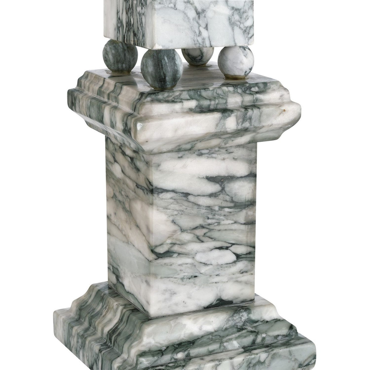 Currey and Company 1200-1079 Sorority Obelisk in Green/Off-White