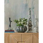 Currey and Company 1200-1079 Sorority Obelisk in Green/Off-White