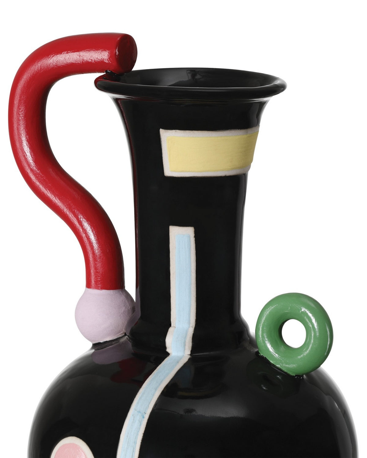 Currey and Company 1200-1093 Fauvist Vase in Black/Green/Red/Yellow/Orange