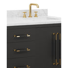Currey and Company 3800-0021 Verona 72" Vanity with Rectangular Undermount Sink in Black/Natural/White/Champagne