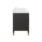 Currey and Company 3800-0021 Verona 72" Vanity with Rectangular Undermount Sink in Black/Natural/White/Champagne