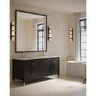 Currey and Company 3800-0021 Verona 72" Vanity with Rectangular Undermount Sink in Black/Natural/White/Champagne