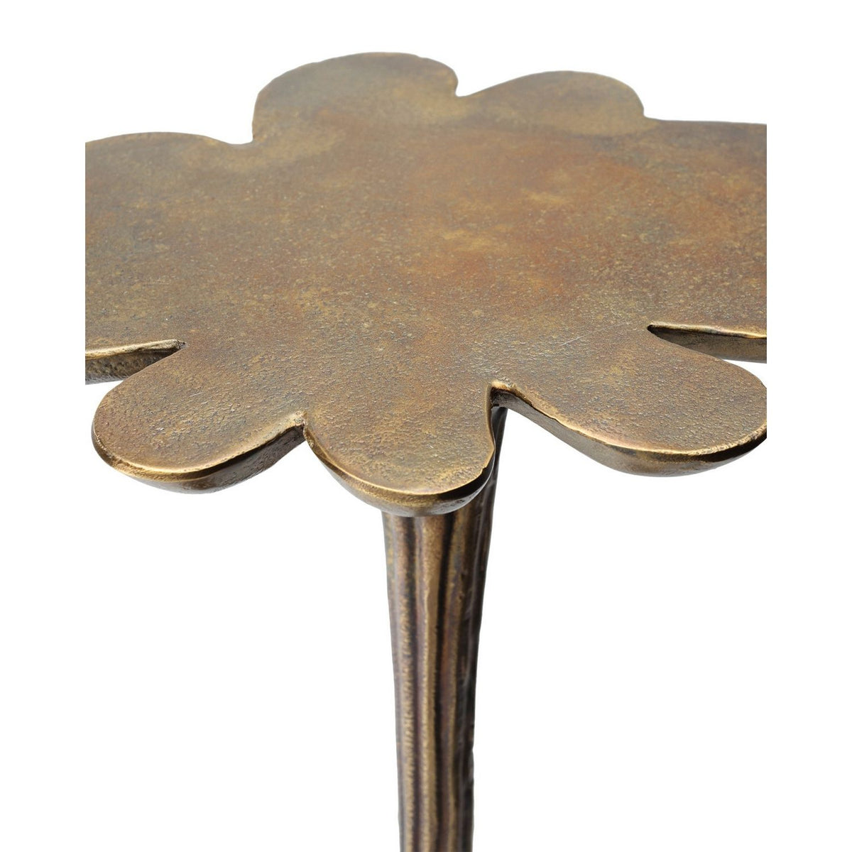 Currey and Company 4000-0246 Schizzo Accent Table in Oxidized Brass