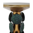 Currey and Company 4000-0249 Nasturtium Accent Table in Antique Brass/Patina Brass