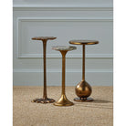 Currey and Company 4000-0250 Wilderness Drinks Table in Antique Brass/Natural