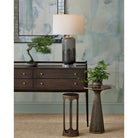 Currey and Company 4000-0251 Capella Accent Table in Coffee Bronze/Smoke