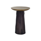 Currey and Company 4000-0254 Pince Accent Table in Black Nickel/Antique Brass