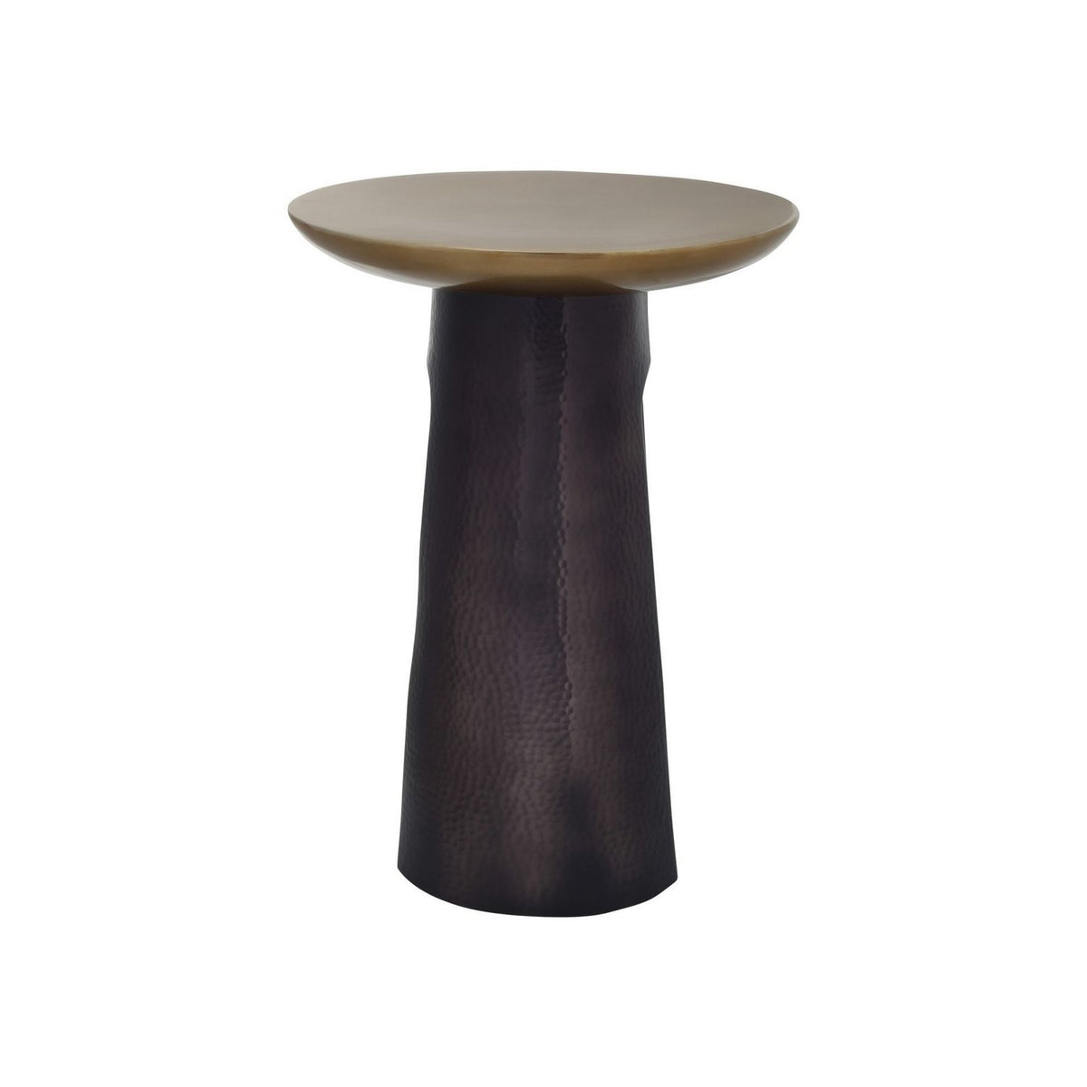 Currey and Company 4000-0254 Pince Accent Table in Black Nickel/Antique Brass