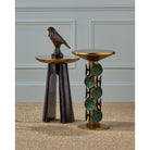Currey and Company 4000-0254 Pince Accent Table in Black Nickel/Antique Brass