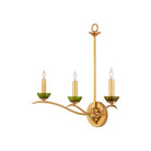 Currey and Company 5000-0288 Flannery Wall Sconce in Contemporary Gold Leaf/Green
