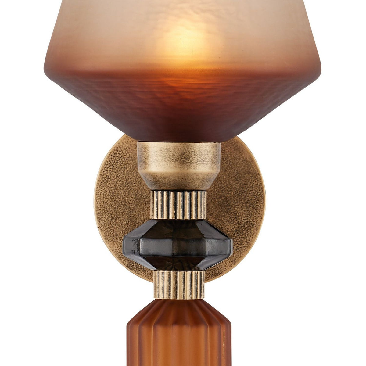 Currey and Company 5000-0295 Mandeville Wall Sconce in Butter Rum Sandbar/Matte Ombre/Deep Gray/Antique Gold