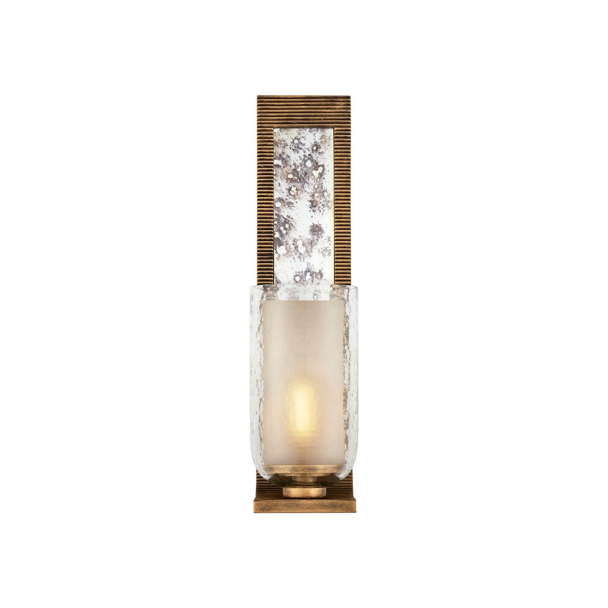 Currey and Company 5000-0296 Wynyard Wall Sconce in Clear/Frosted/Antique Mirror/Antique Gold