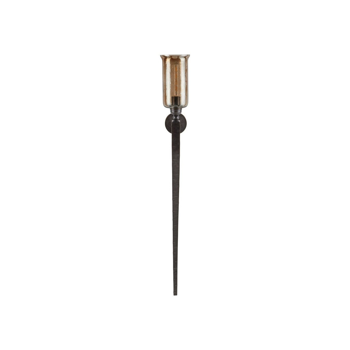 Currey and Company 5000-0297 Wemyss Wall Sconce in Gilded Oak/Smoke