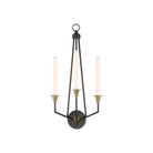 Currey and Company 5000-0303 Hennin Wall Sconce in Polished Antique Brass/Oil Rubbed Bronze