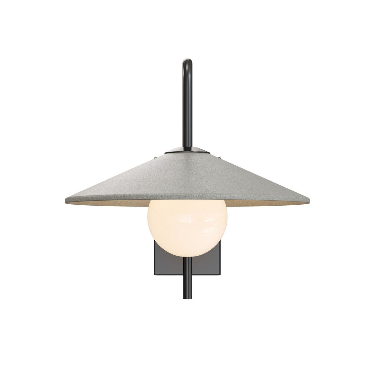Currey and Company 5500-0058 Bothy Outdoor Wall Sconce in Natural/Black/Frosted White