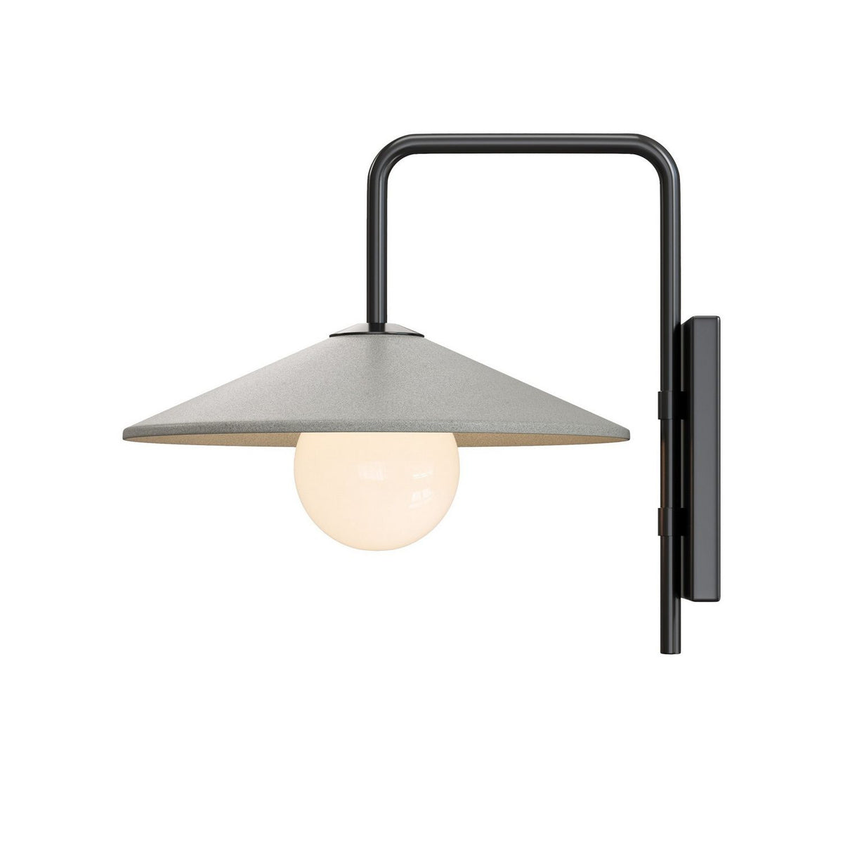 Currey and Company 5500-0058 Bothy Outdoor Wall Sconce in Natural/Black/Frosted White